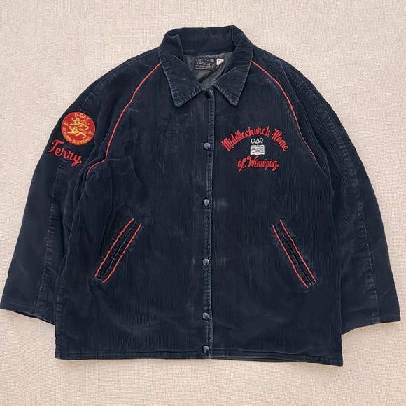 Other - Vintage Veterans D-Day Anniversary Corduroy Jacket Middlechurch Home of Winnipeg